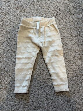 Rylee + Cru Cream Ribbed Knit Leggings
